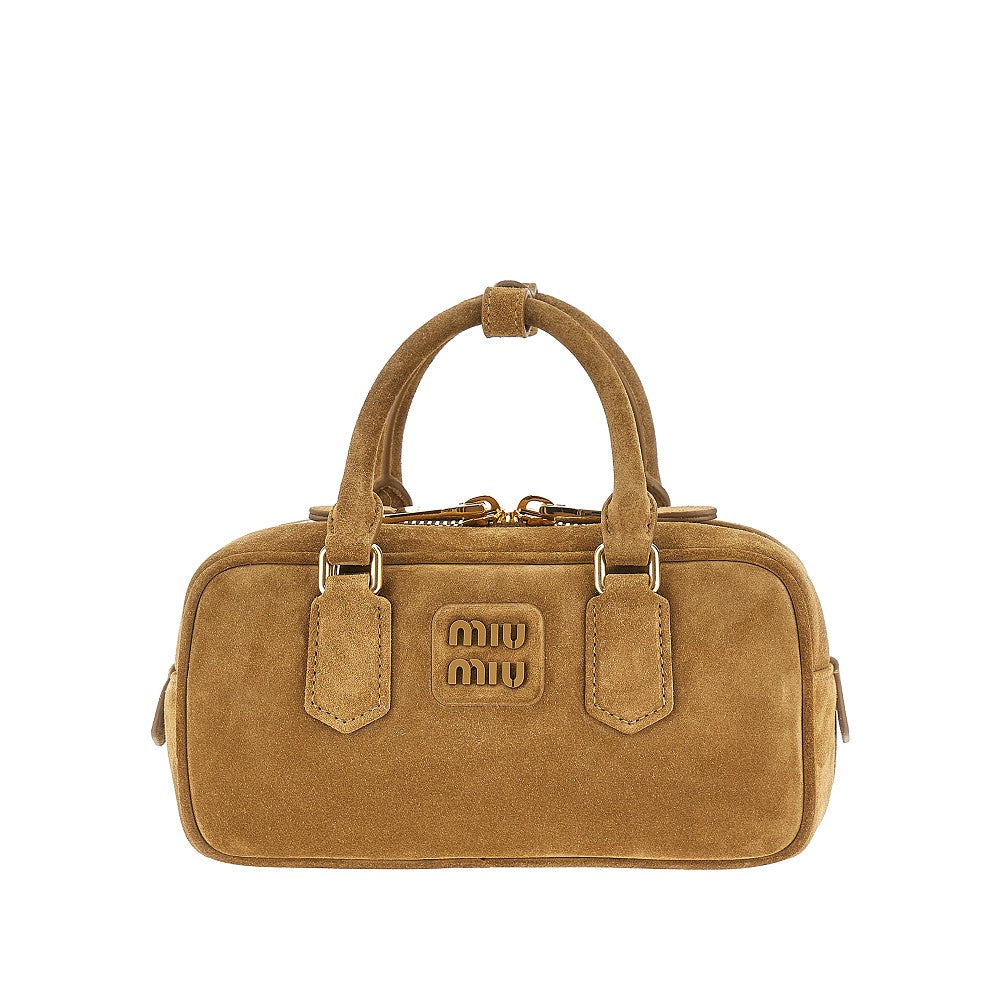 Suede leather small 'Arcadie' bag