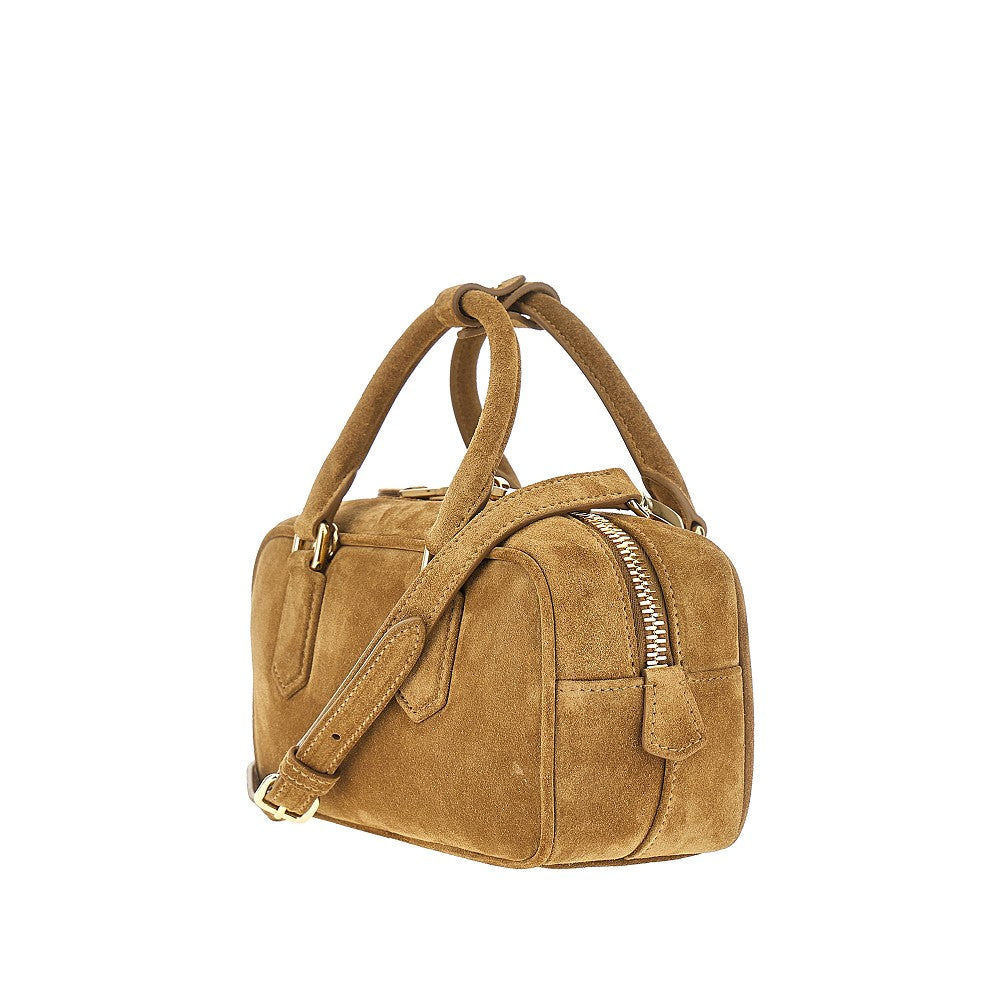 Suede leather small 'Arcadie' bag