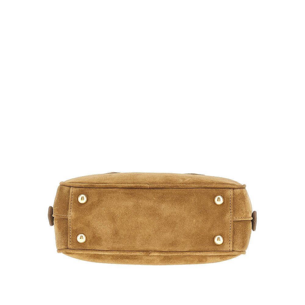Suede leather small 'Arcadie' bag