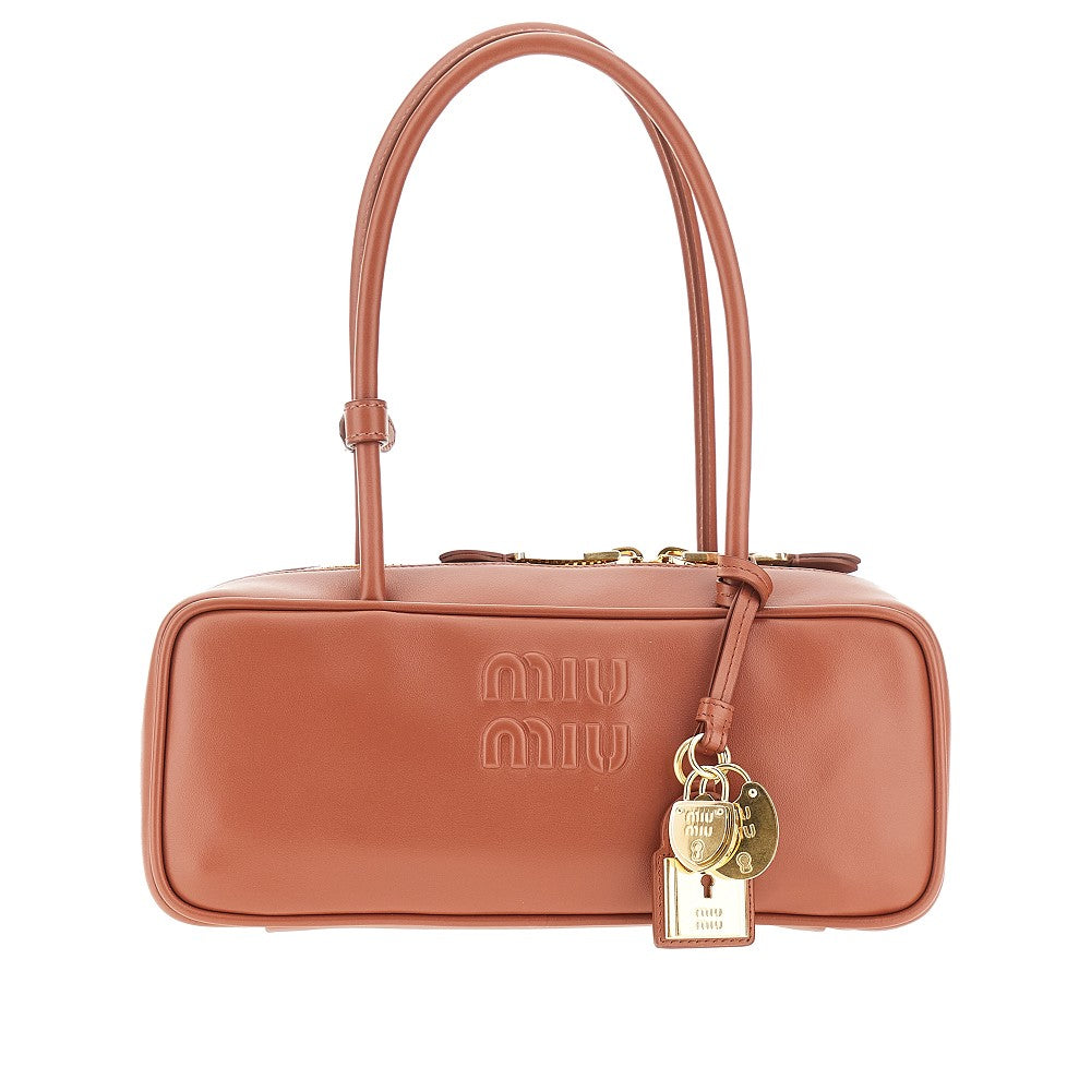 Leather 'Beau' bag with charms