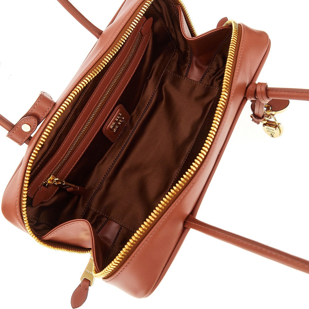 Leather 'Beau' bag with charms