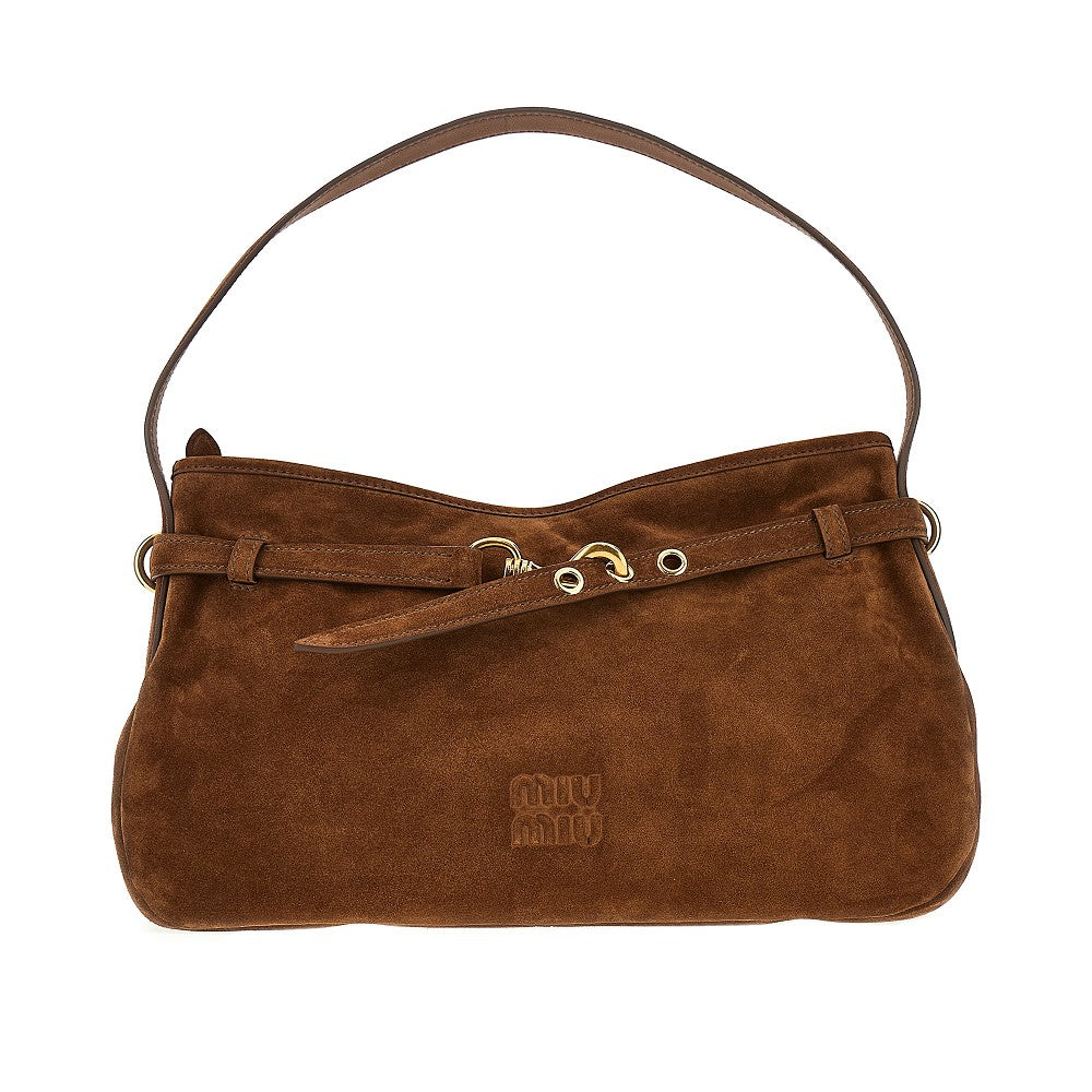 Borsa 'Aventure' media in pelle scamosciata