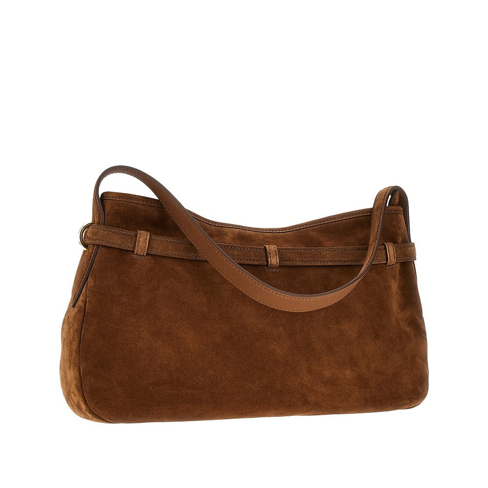 Borsa 'Aventure' media in pelle scamosciata