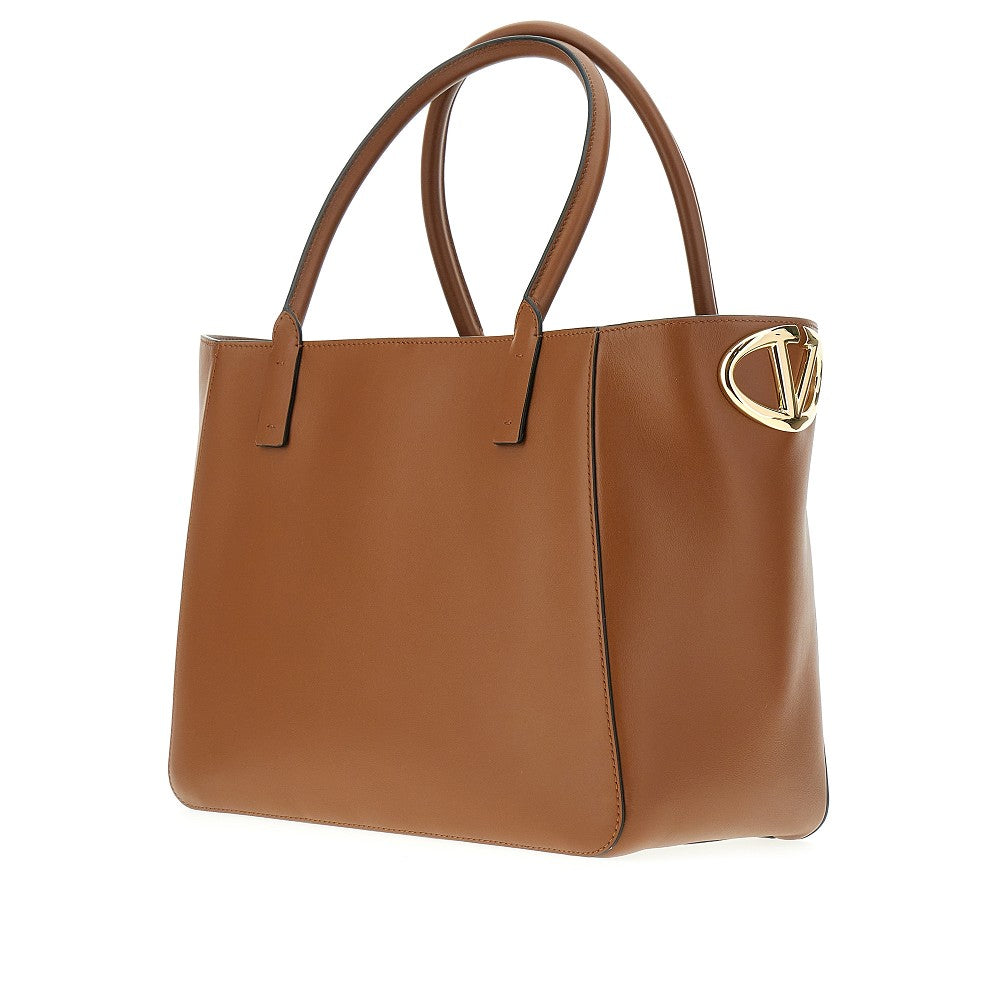 Nappa leather 'VLogo Side' shopping bag