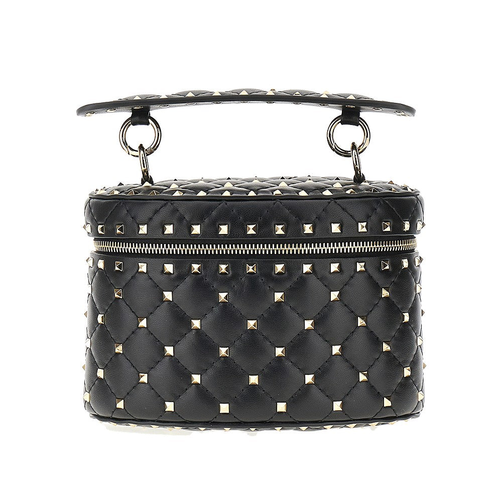 Rockstud nappa leather vanity case bag