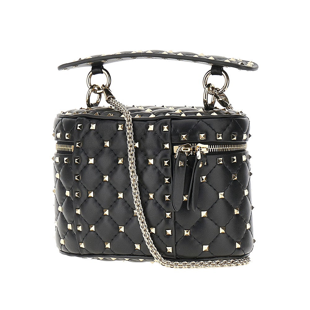 Rockstud nappa leather vanity case bag