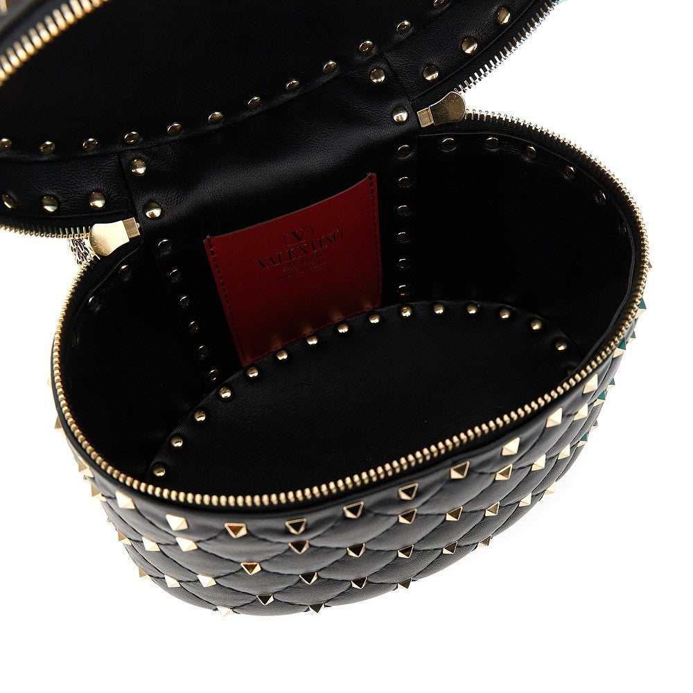 Rockstud nappa leather vanity case bag