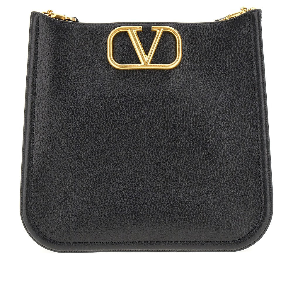 Leather 'Hobo' cross-body bag