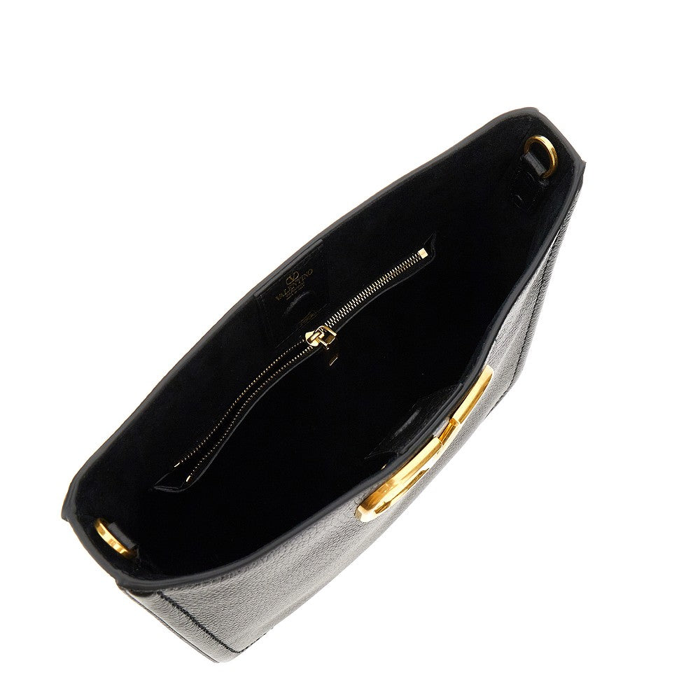 Leather 'Hobo' cross-body bag