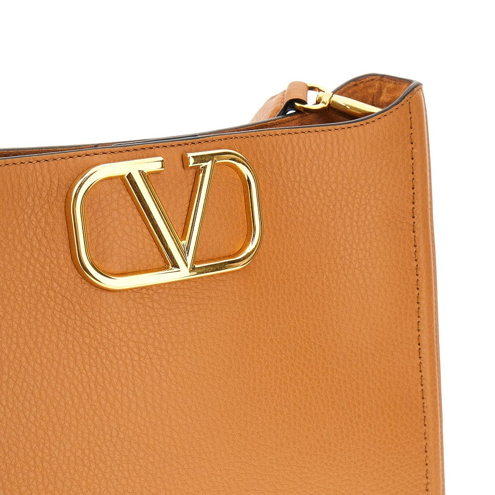 Leather 'Hobo' cross-body bag