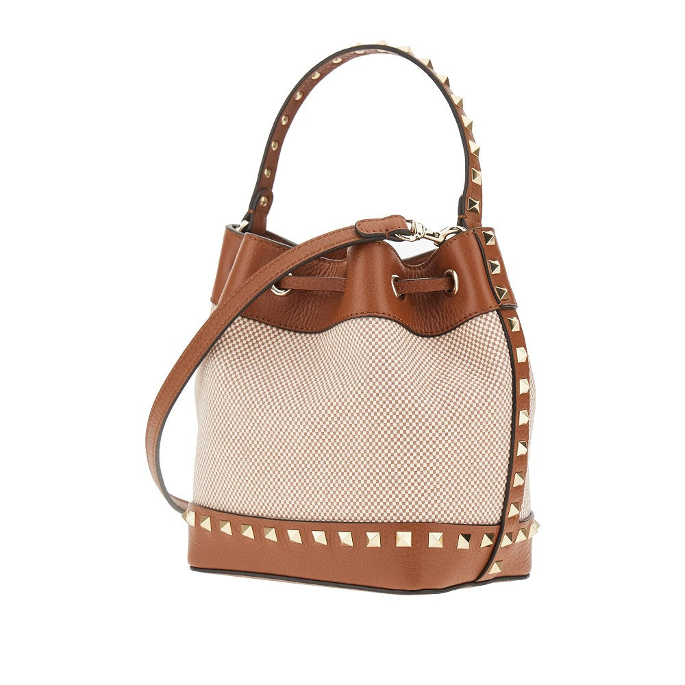 'Rockstud' canvas bucket bag