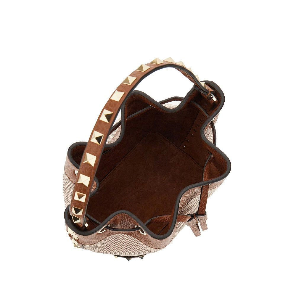 Borsa a secchiello 'Rockstud' in tela