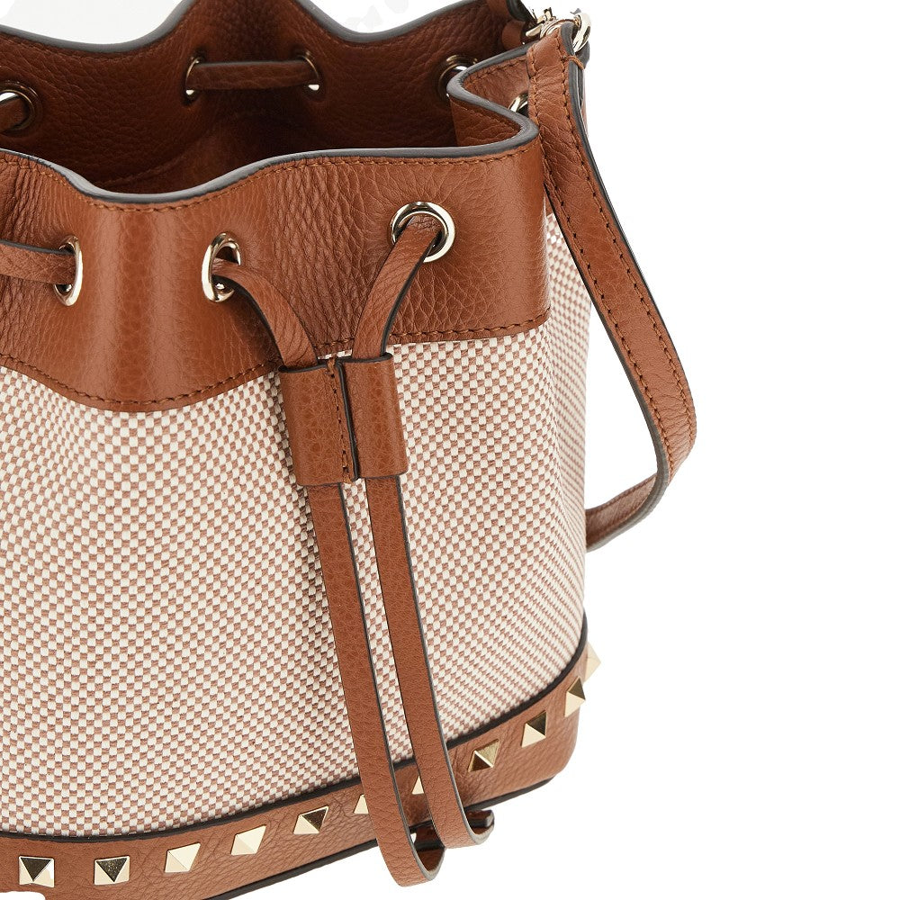 'Rockstud' canvas bucket bag