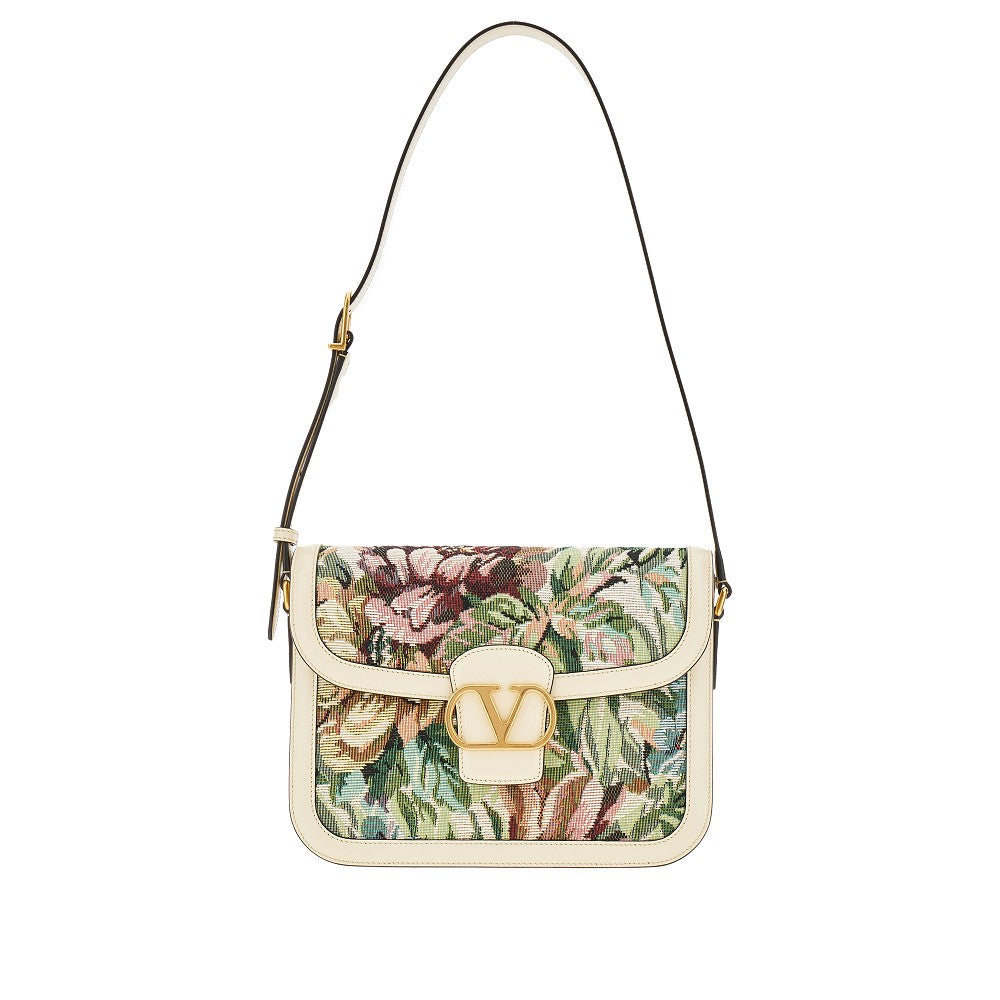Jacquard fabric '9TO5' shoulder bag