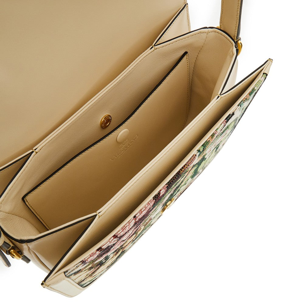 Borsa a spalla '9TO5' in tessuto jacquard