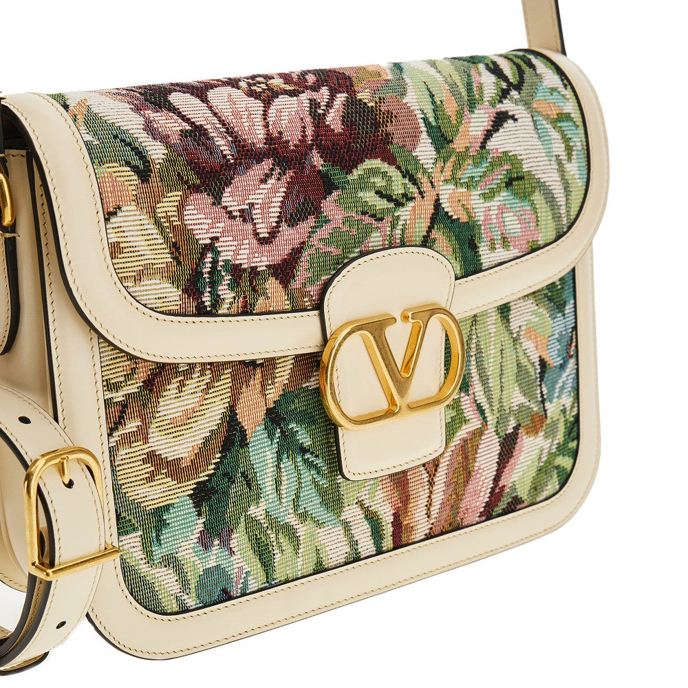 Jacquard fabric '9TO5' shoulder bag