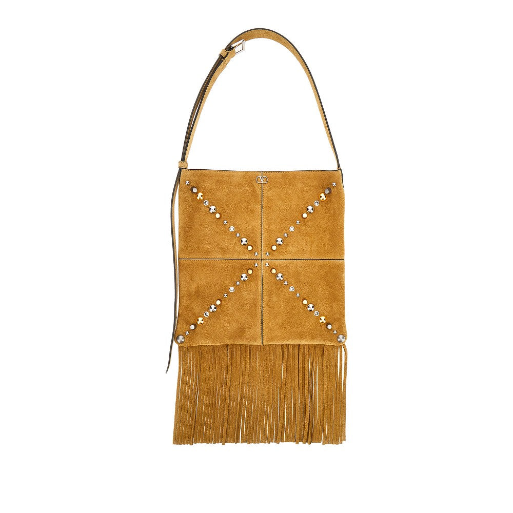 'Nellcôte' suede leather shoulder bag