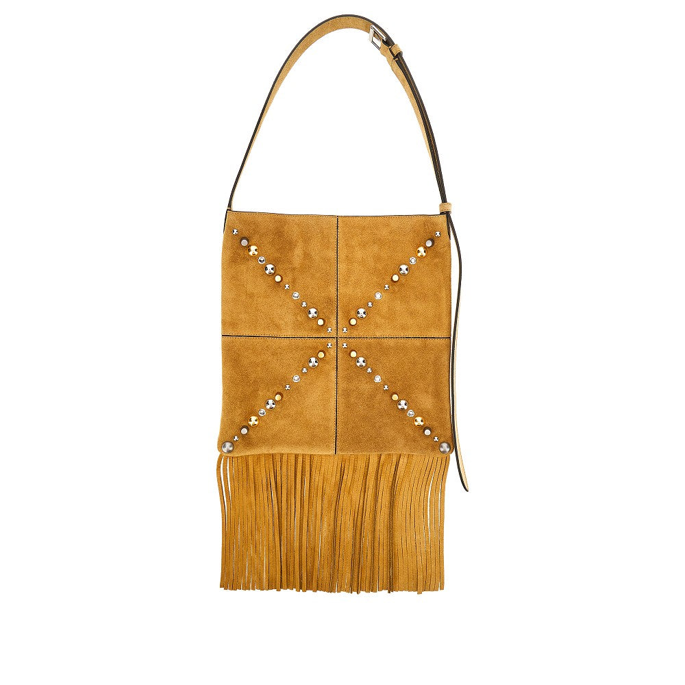 'Nellcôte' suede leather shoulder bag