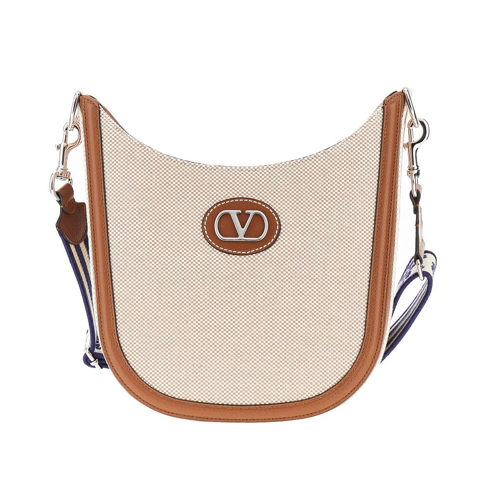 Borsa a spalla 'VLogo Signature' in canvas