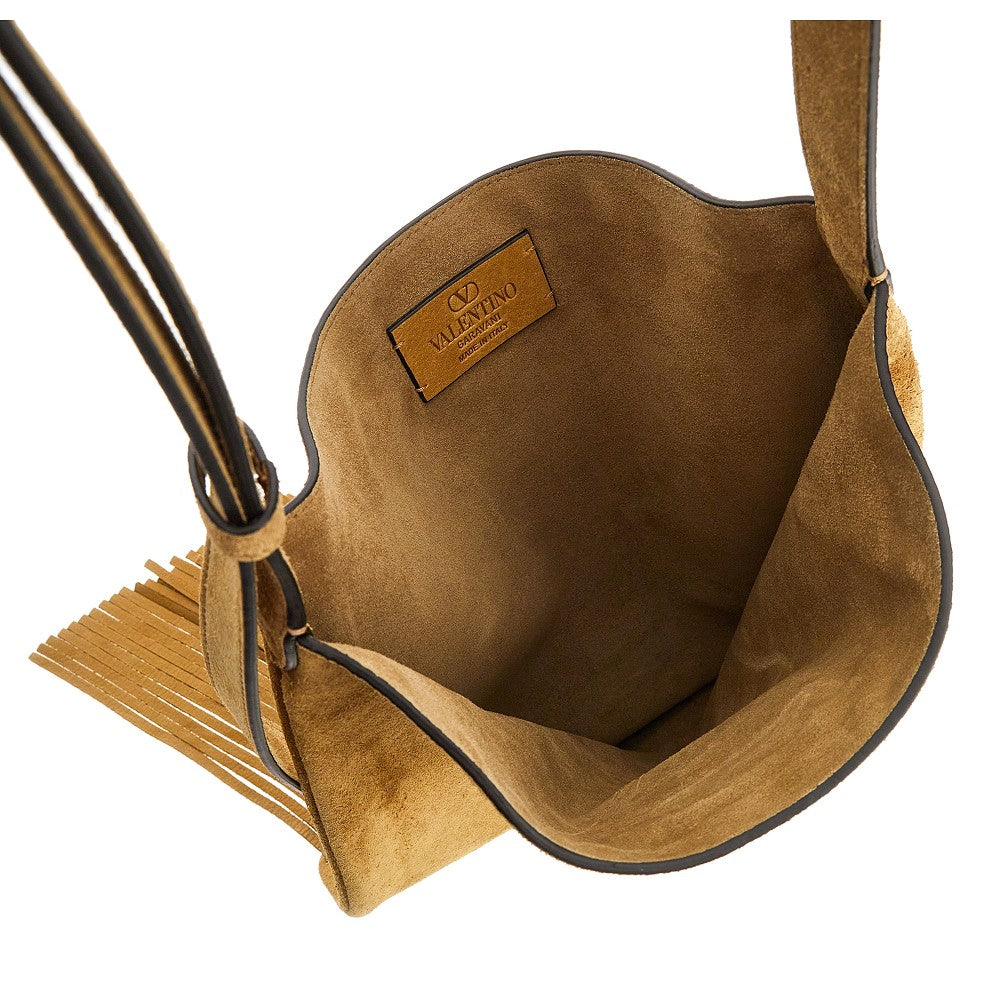 'Nellcôte' suede leather shoulder bag