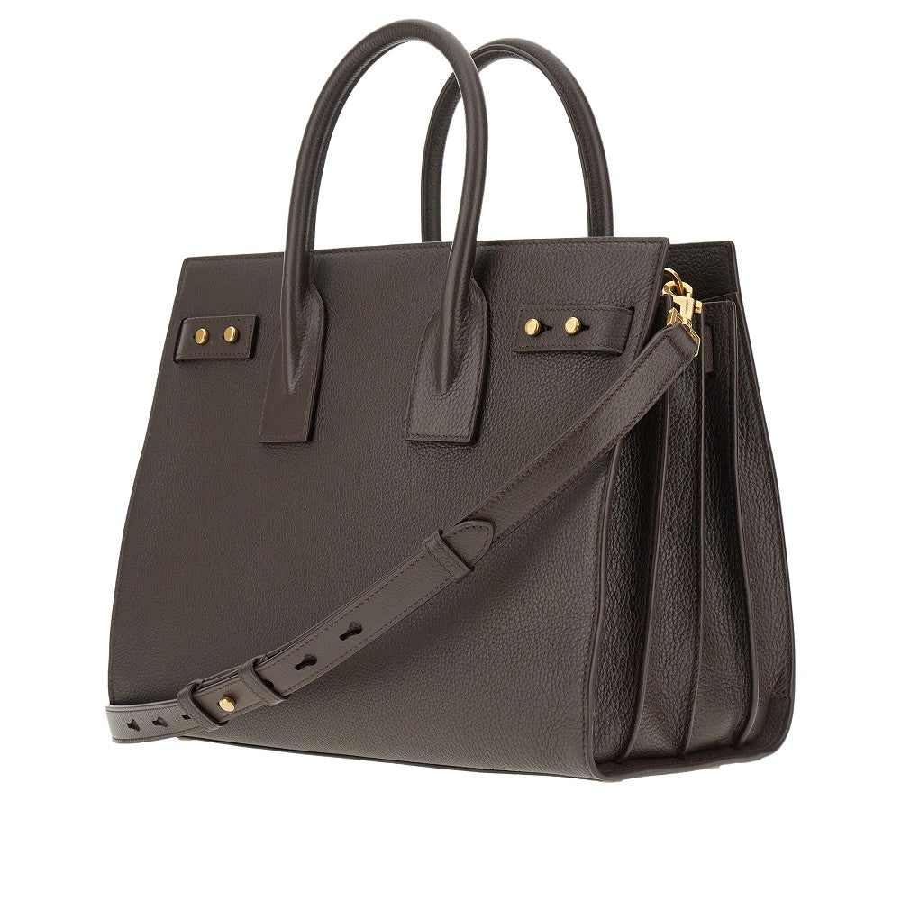 Grained leather small 'Sac de Jour' bag