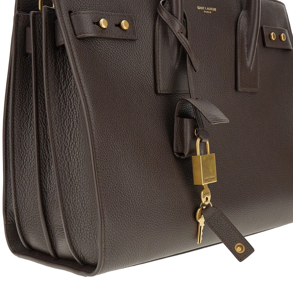 Grained leather small 'Sac de Jour' bag