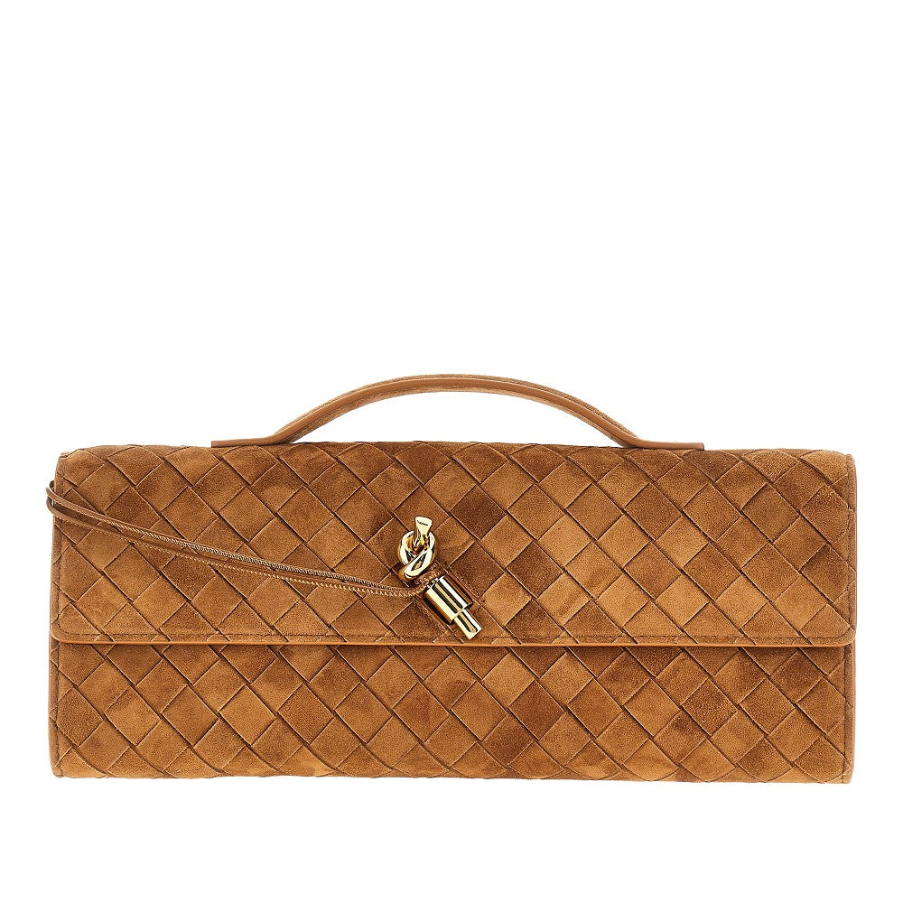 'Andiamo' suede leather clutch