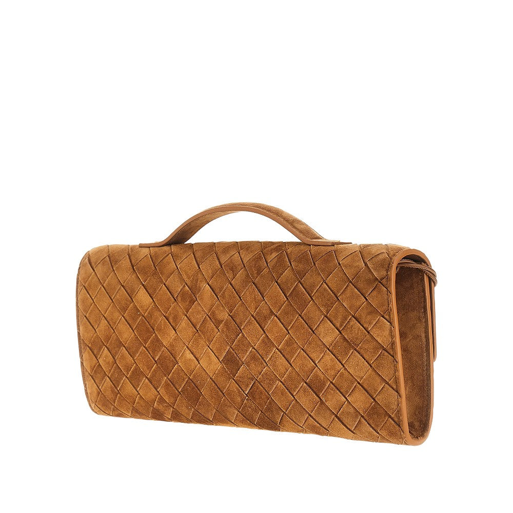'Andiamo' suede leather clutch