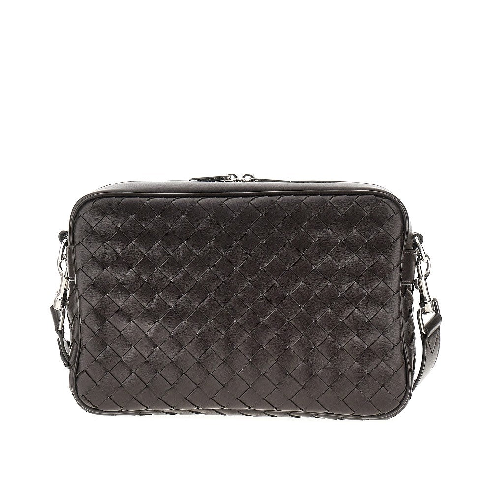 Camera bag in pelle Intrecciato