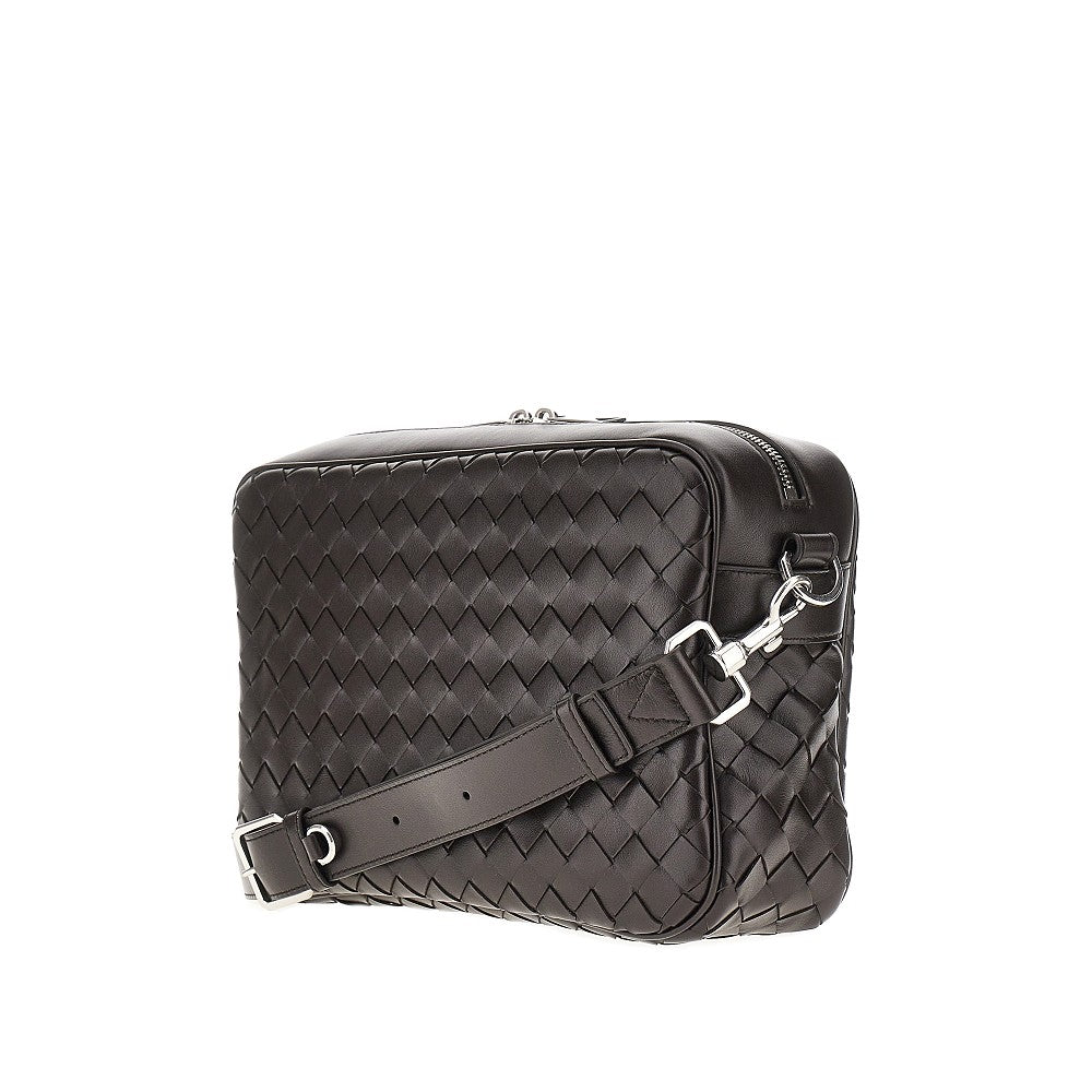 Camera bag in pelle Intrecciato