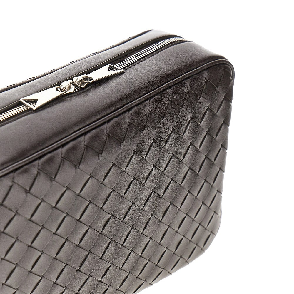 Camera bag in pelle Intrecciato