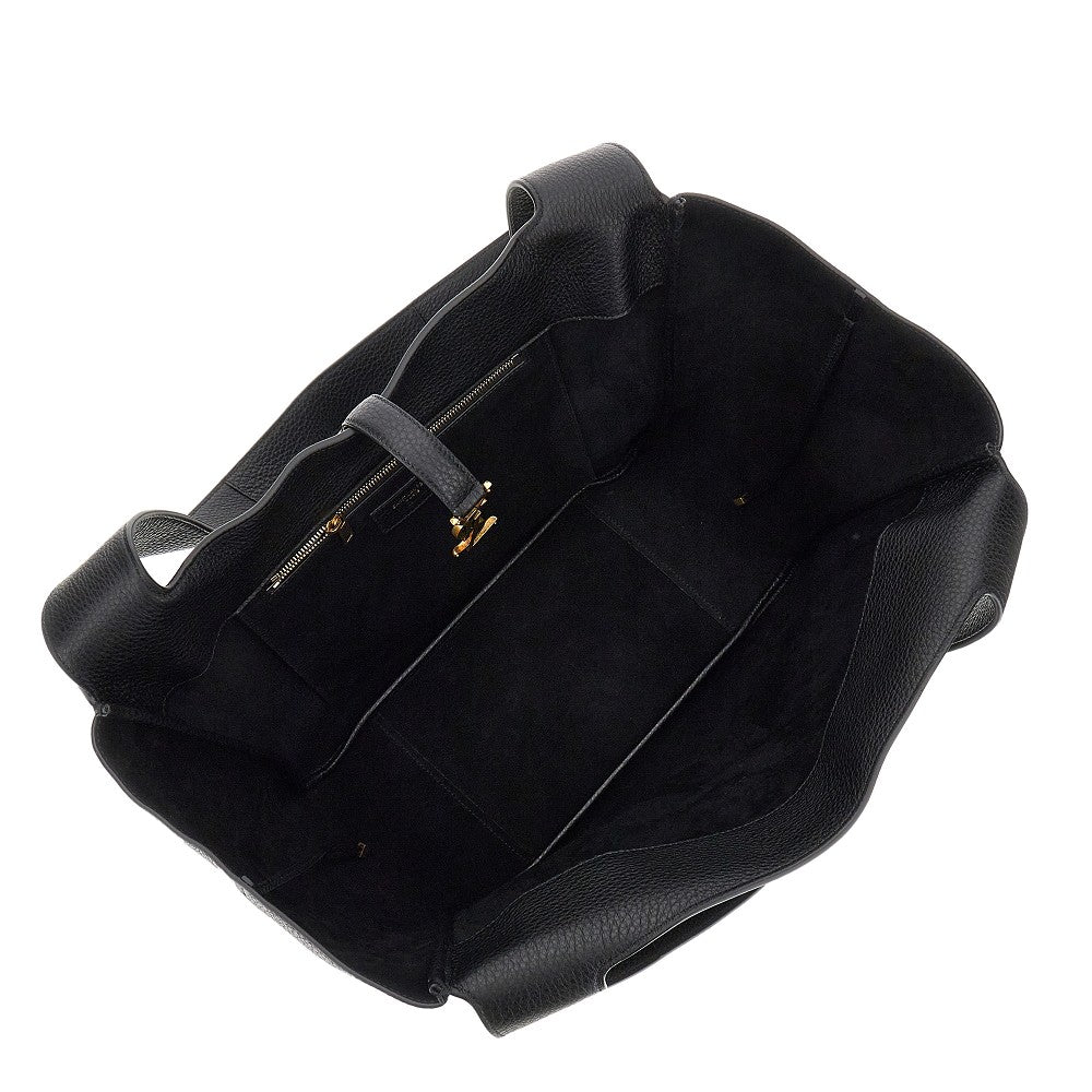 'Le 5 à 7 Bea' grained leather shopping bag