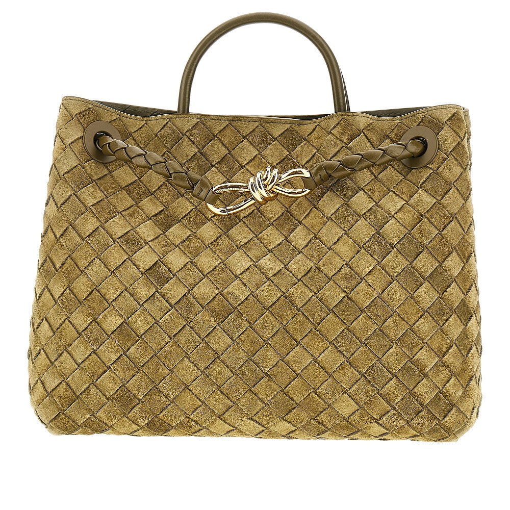 Medium suede leather 'Andiamo' bag