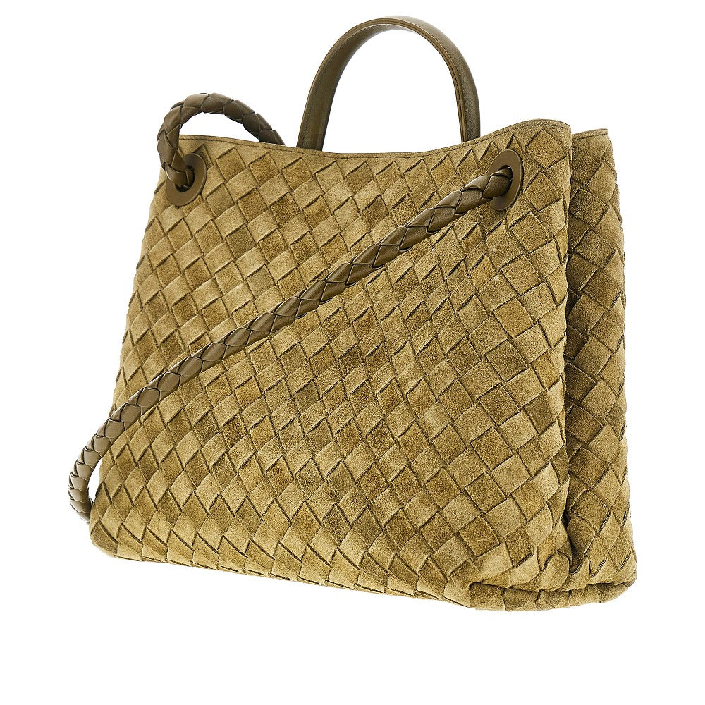 Medium suede leather 'Andiamo' bag