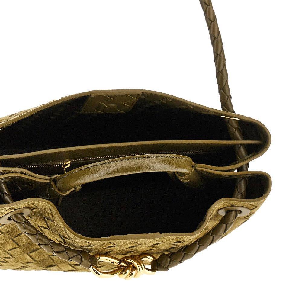 Medium suede leather 'Andiamo' bag