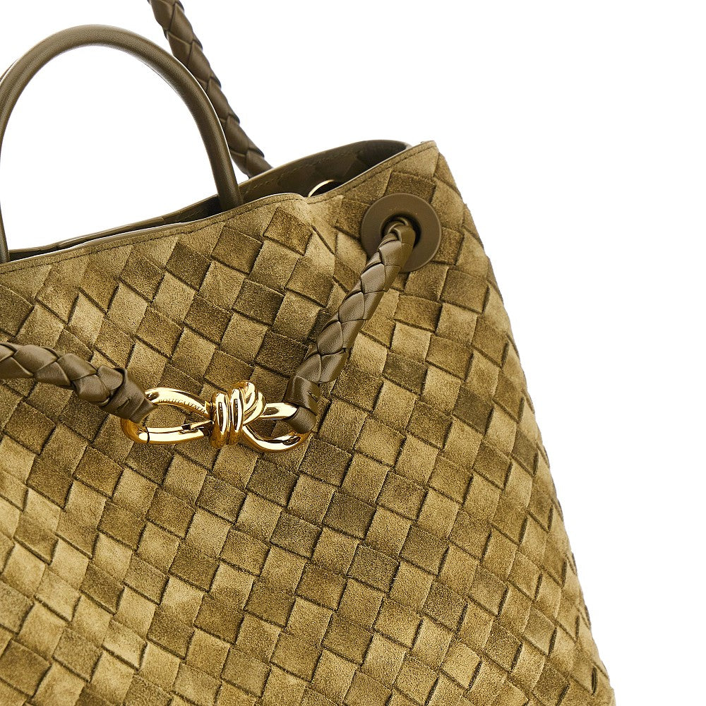 Medium suede leather 'Andiamo' bag