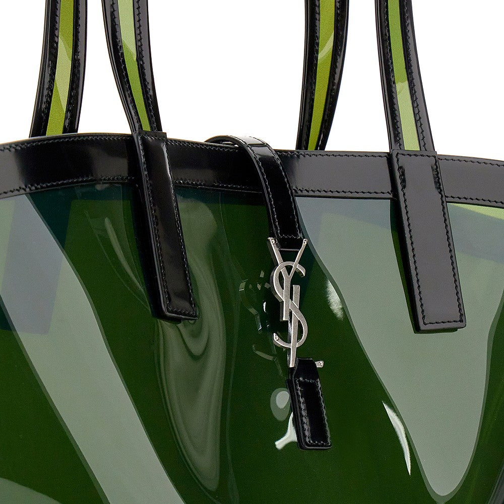 Vinyl and leather medium Panier bag