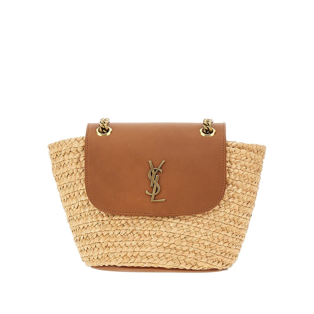 Borsa 'Manon' mini in rafia e pelle