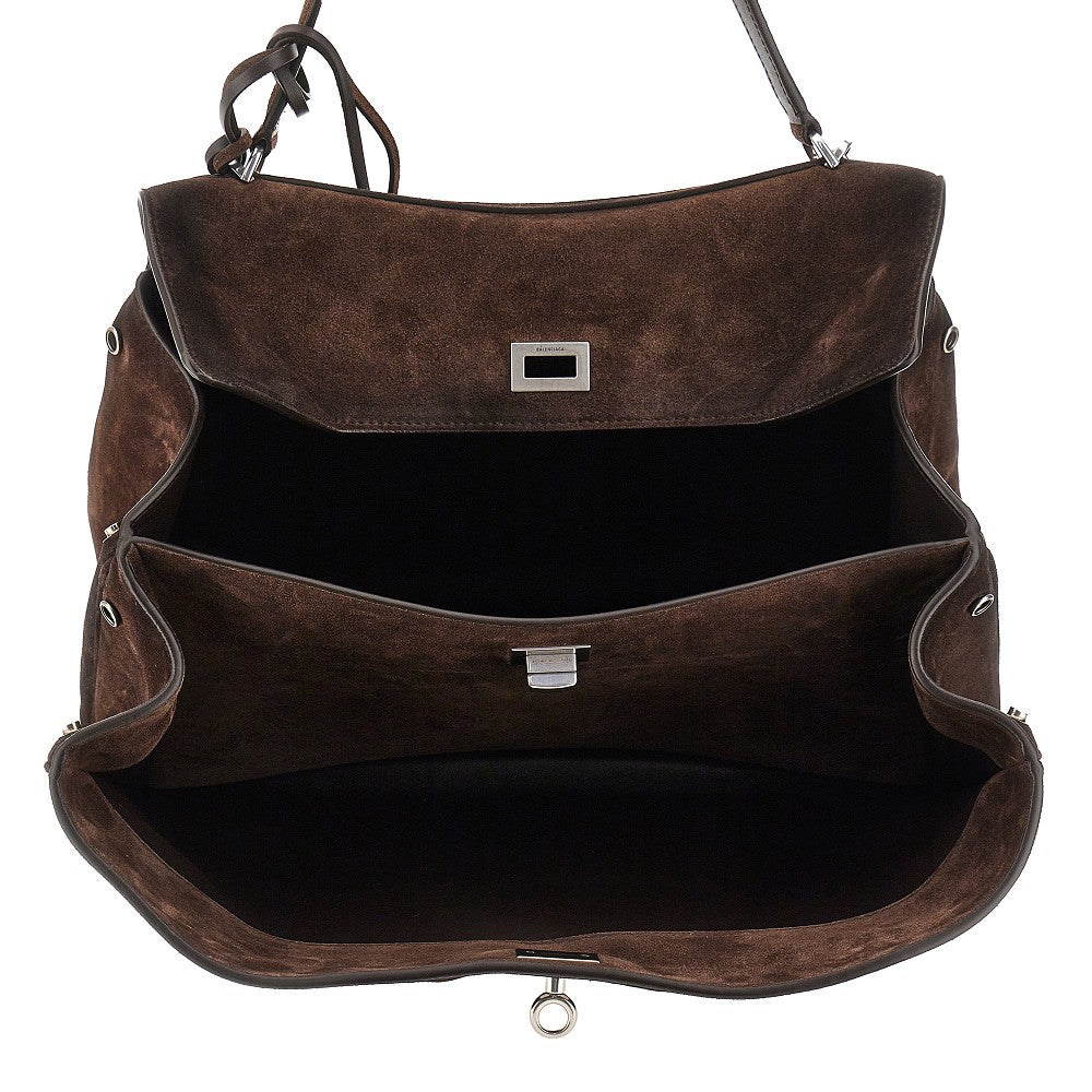 Suede leather medium 'Rodeo' bag