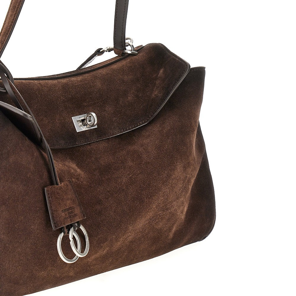 Suede leather medium 'Rodeo' bag