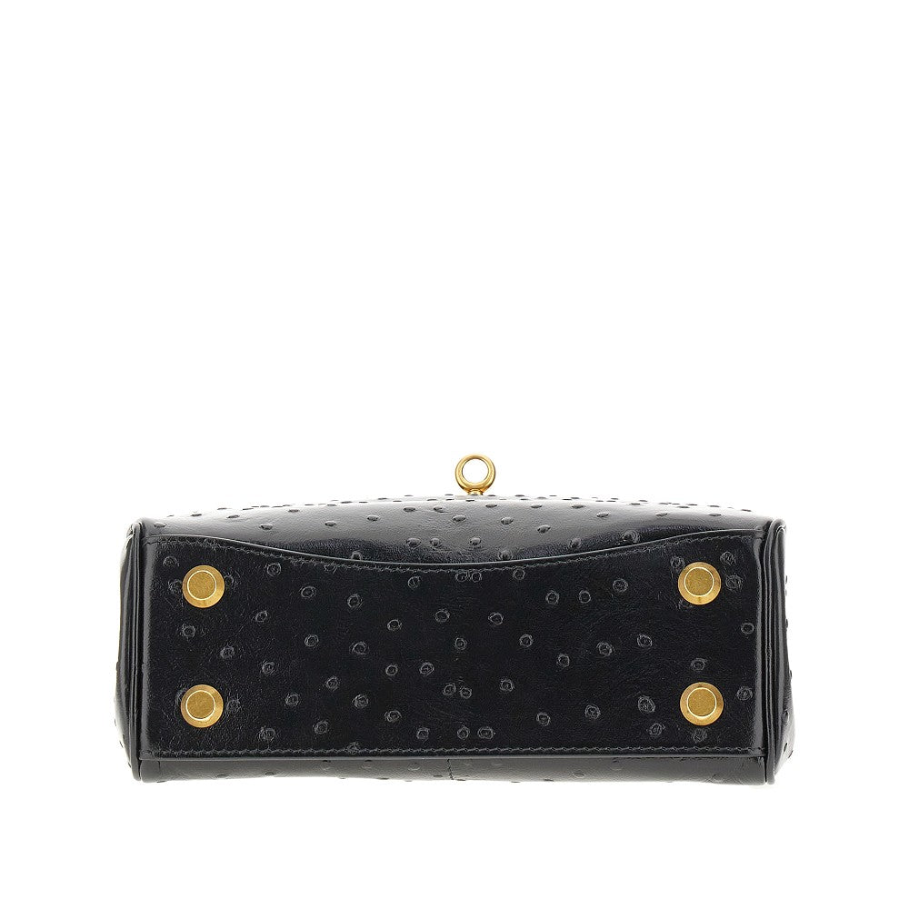 Borsa 'Rodeo' mini in pelle stampa struzzo