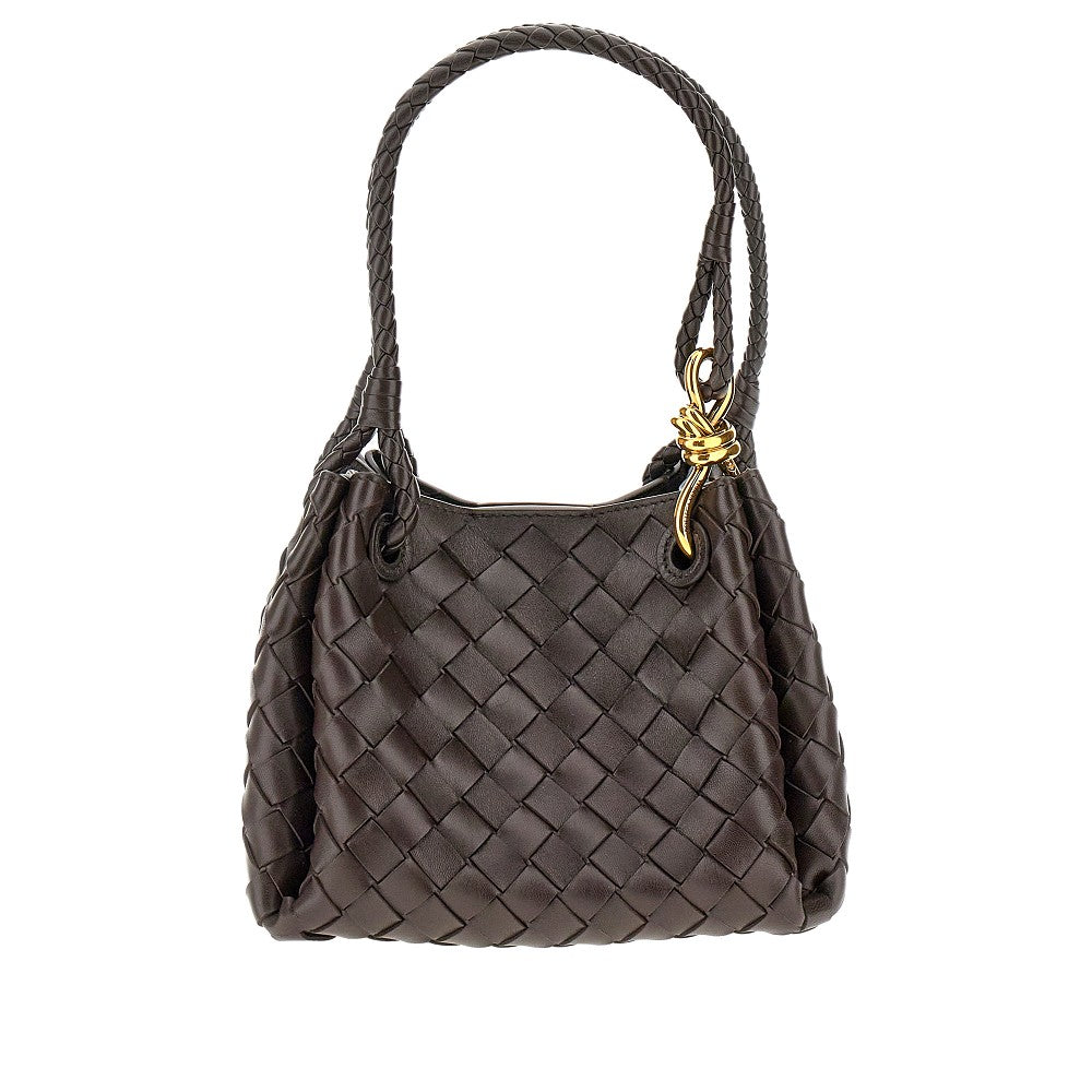 Intrecciato leather bag with Knot detail