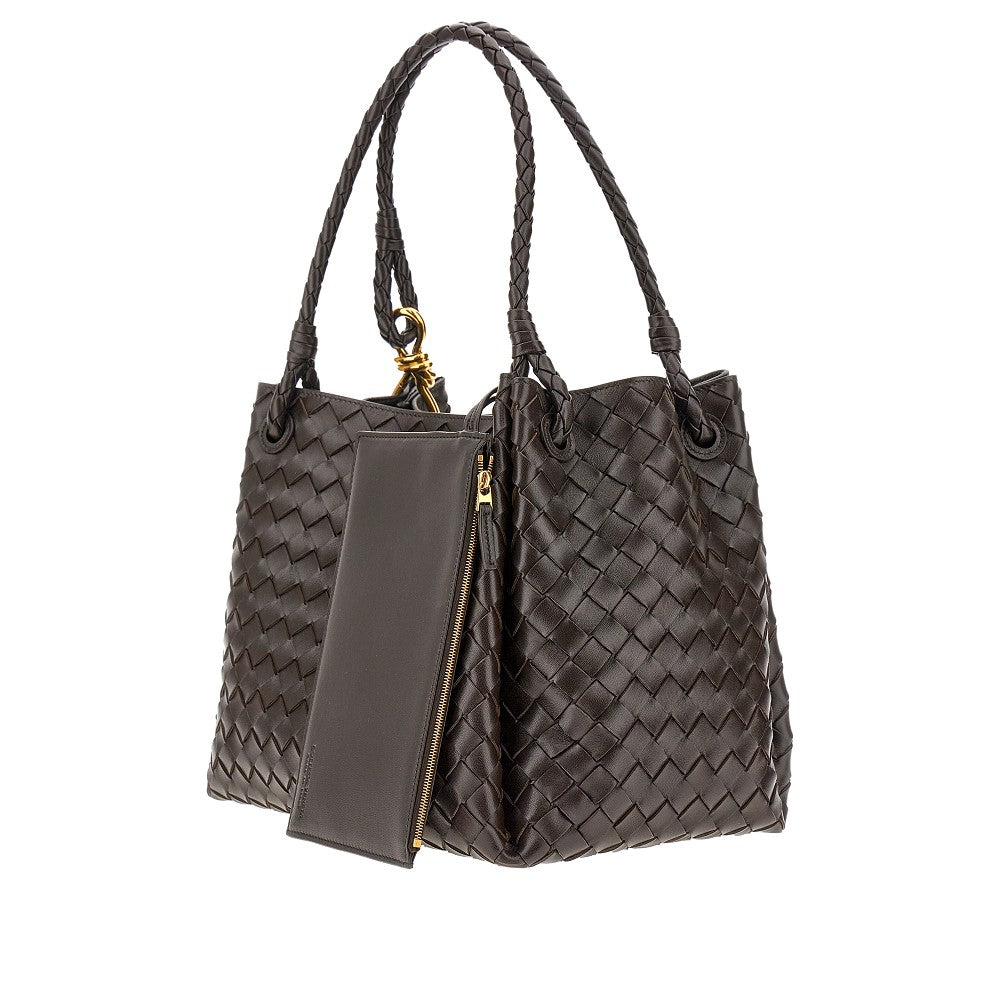 Intrecciato nappa leather shopping bag