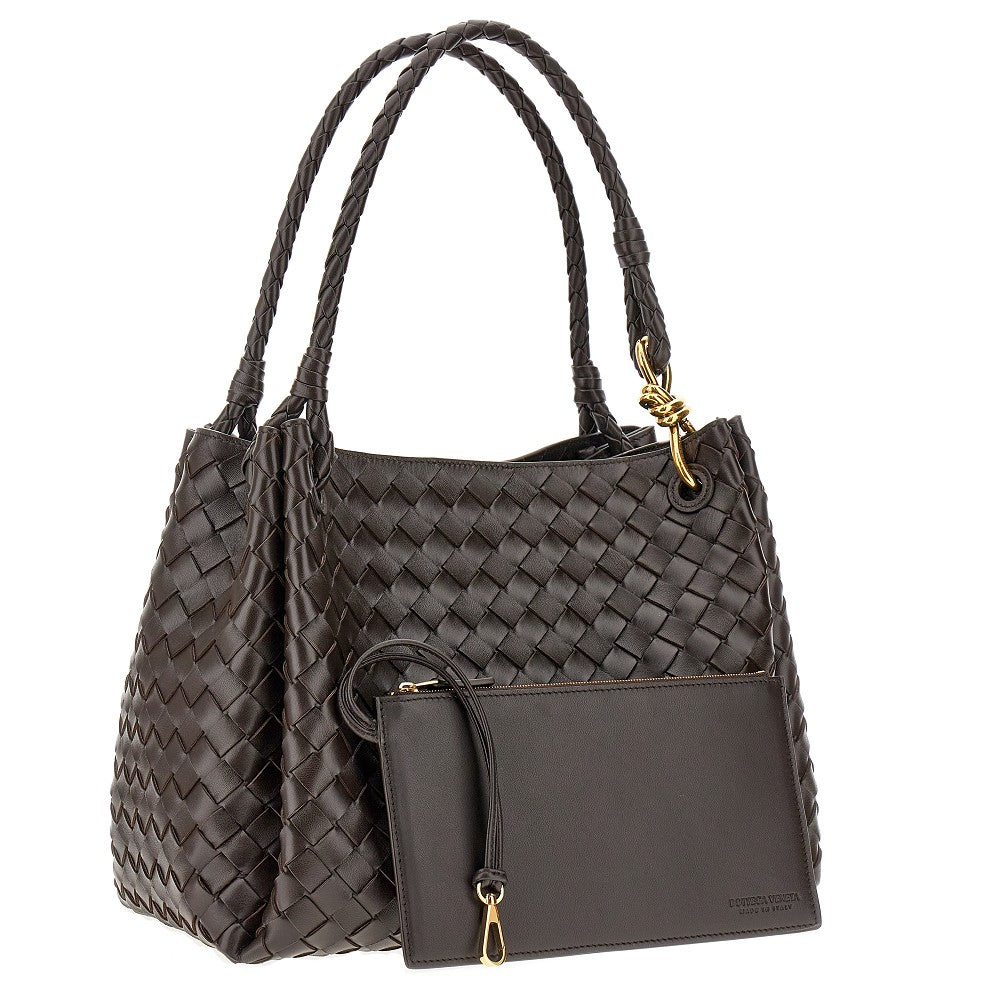 Intrecciato nappa leather shopping bag
