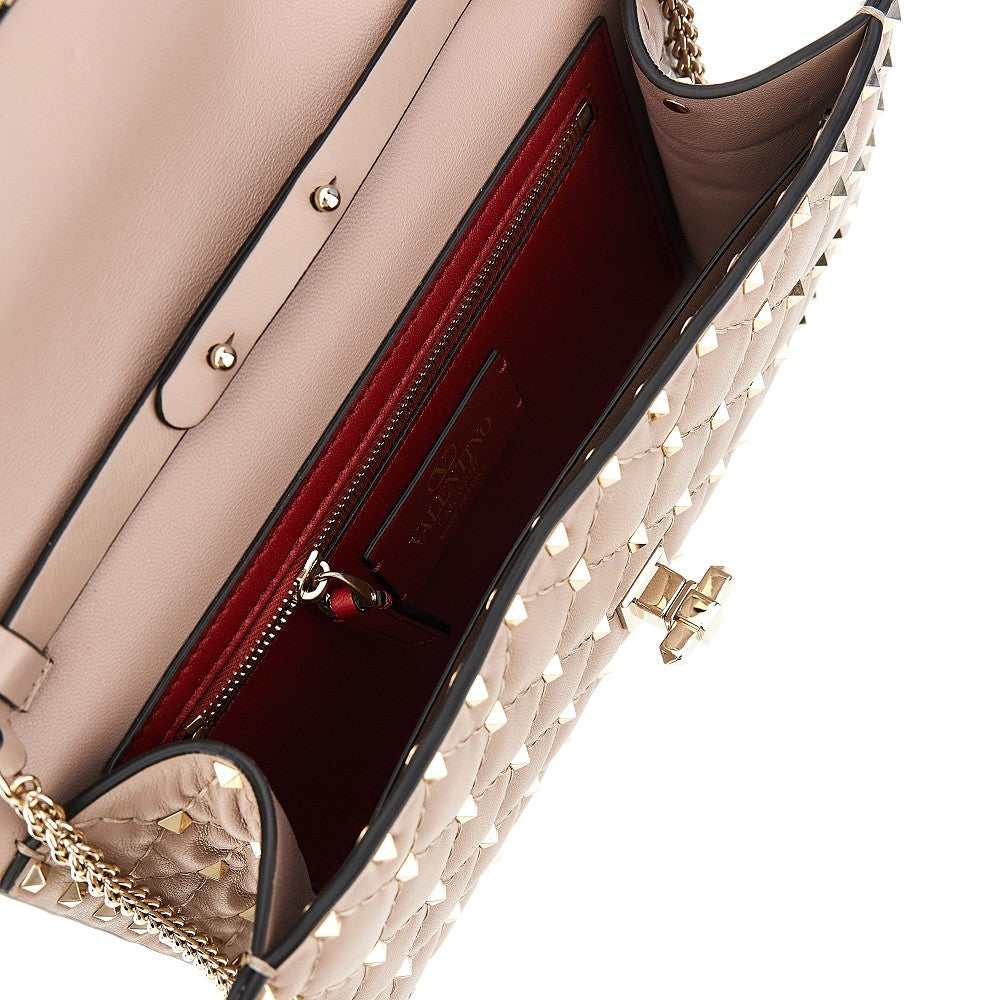 Nappa leather 'Rockstud Spike' clutch
