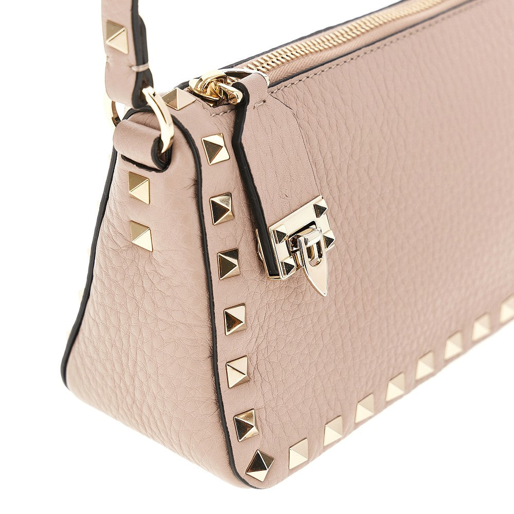 Grained leather small 'Rockstud' bag