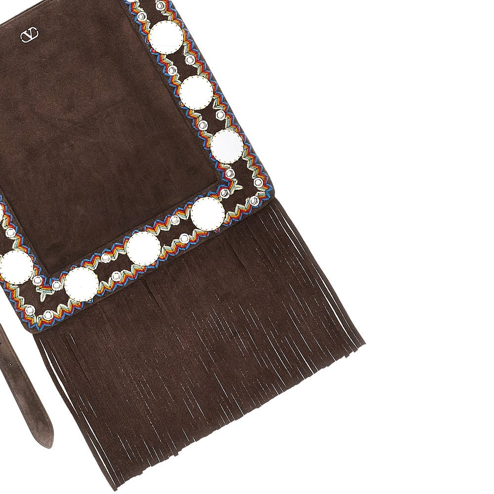 Suede leather 'Nellcôte' shoulder bag