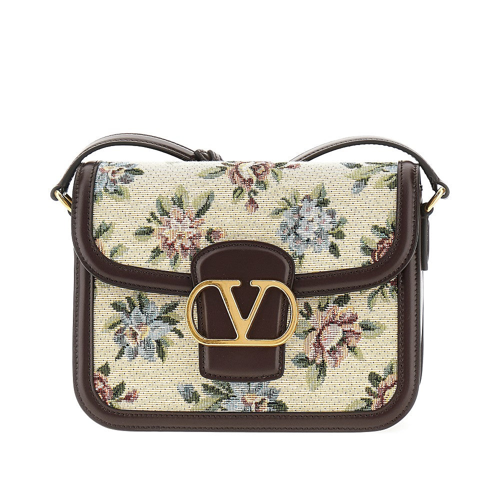 Jacquard fabric small '9T05' bag