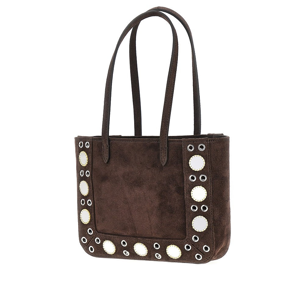 Mini tote bag 'Nellcôte' in pelle scamosciata