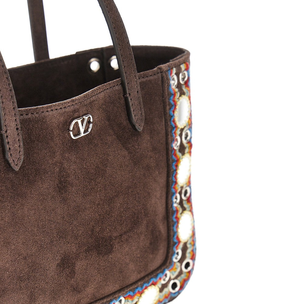 Mini tote bag 'Nellcôte' in pelle scamosciata